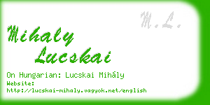 mihaly lucskai business card