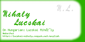 mihaly lucskai business card